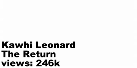 Kawhi Leonard The Return views